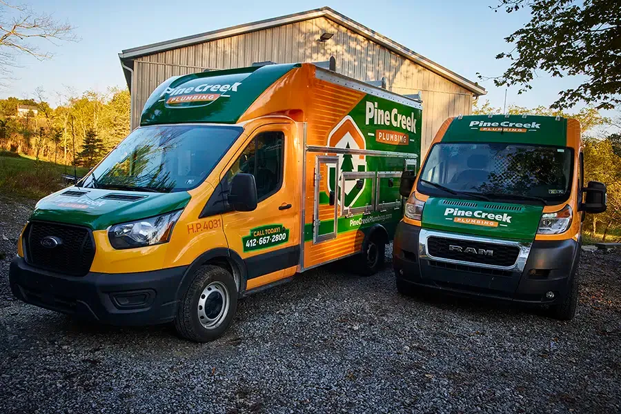 Pine Creek Plumbing trucks